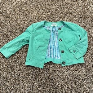 NINE WEST Green Jean Jacket size 10